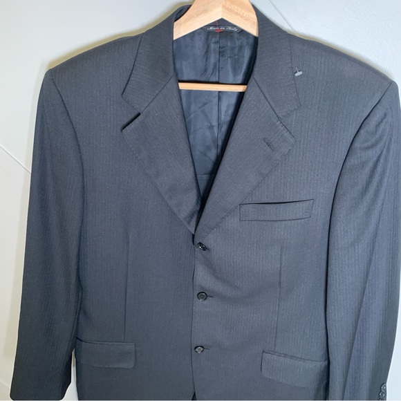 Canali Italian Super 120’s Men’s Navy Blue Overcoat Blazer Jacket Size 3… - Picture 9 of 10